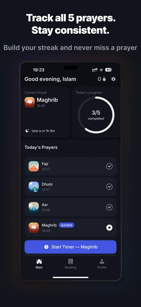 Prayer Dashboard
